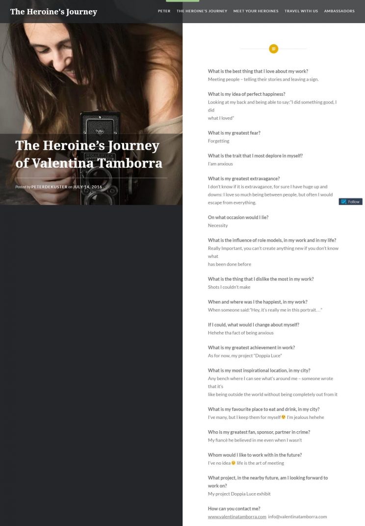 'The Heroine’s Journey of Valentina Tamborra – 2016_07_14